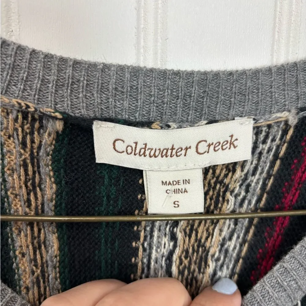 Coldwater Creek granola Long line duster knit cardigan